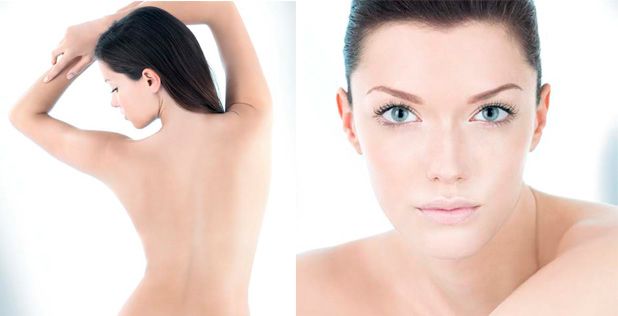 Ederbel rostro y espalda de mujer